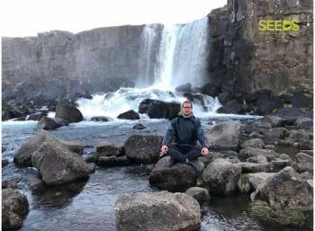 Yoga under the Northern lights